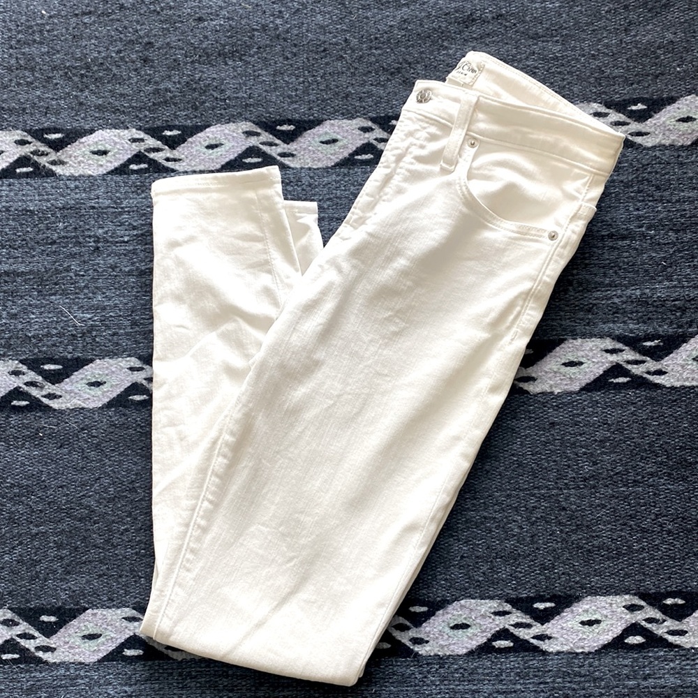 JCREW curvy toothpick white denim pants